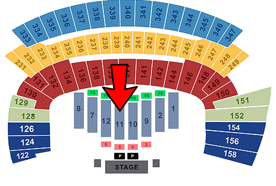 Friday (Sec 10/Row 8/ Seat 24) End Seat